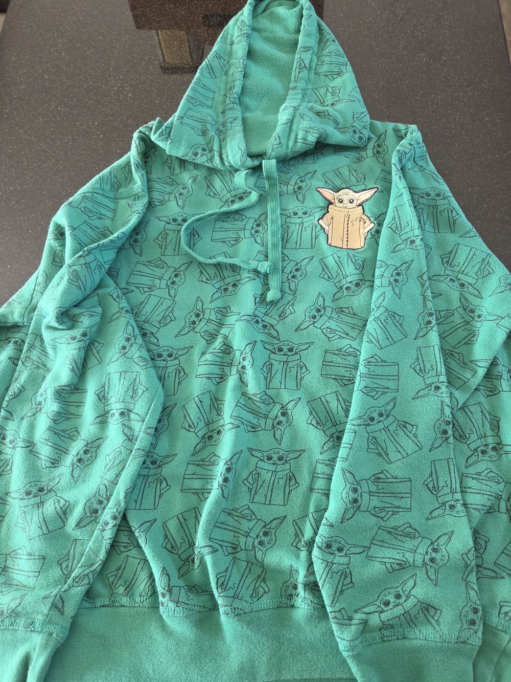 Star Wars Teal Grogu Fleece Hoodie for Kids